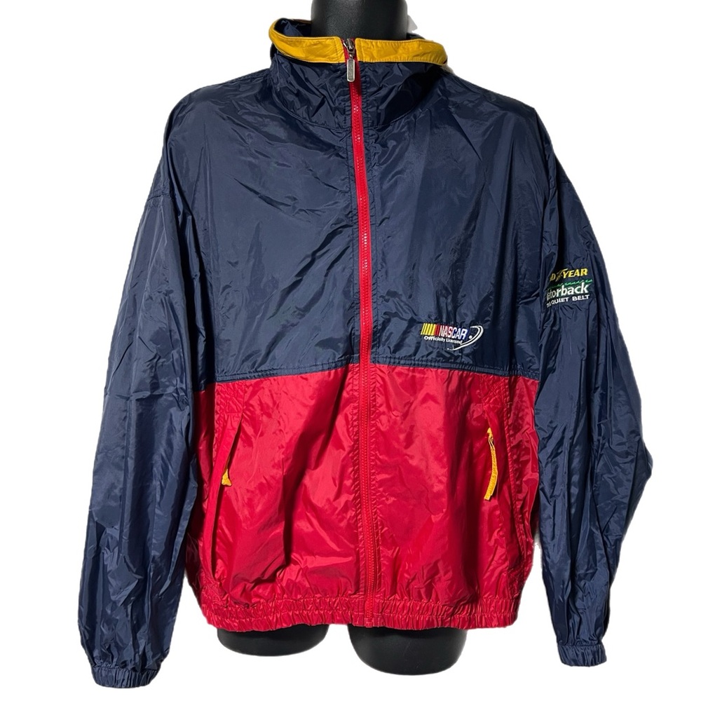 Vintage NASCAR Swingster Goodyear Colorblock Windbreaker Jacket XL